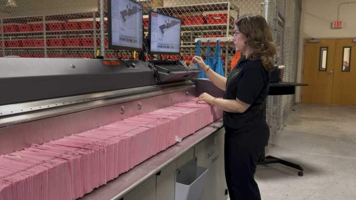 A worker at the Sacramento County Voter Registration and Elections office operates a machine used to process ballots in the June 2 California primary election. Sacramento County election officials said the purchase of a second mail sorter helped accelerate signature verification and contributed to a faster ballot-counting process. A worker at the Sacramento County Voter Registration and Elections office operates a machine used to process ballots in the June 2 California primary election. Sacramento County election officials said the purchase of a second mail sorter helped accelerate signature verification and contributed to a faster ballot-counting process.
