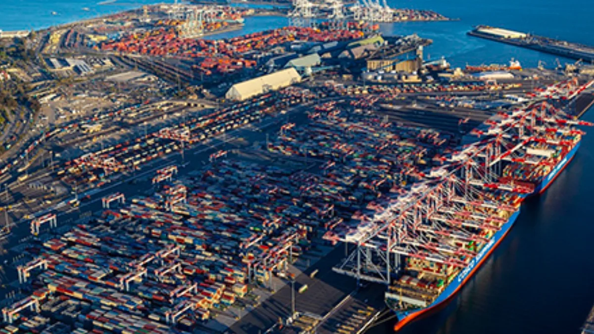 Port of Long Beach clean air equipment and container terminal