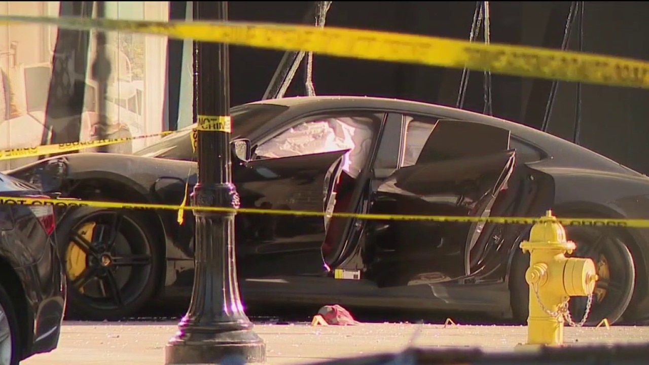 3 wounded in downtown San Jose shooting; Porsche crashes into building