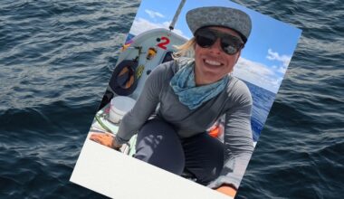 Kelsey Pfendler's selfie on her boat