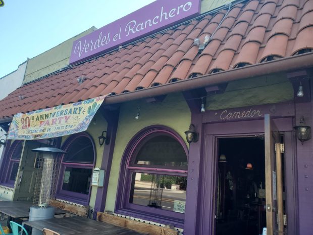 The 80-year-old Verdes El Ranchero restaurant is at 7404 La Jolla Blvd. (Ashley Mackin-Solomon)