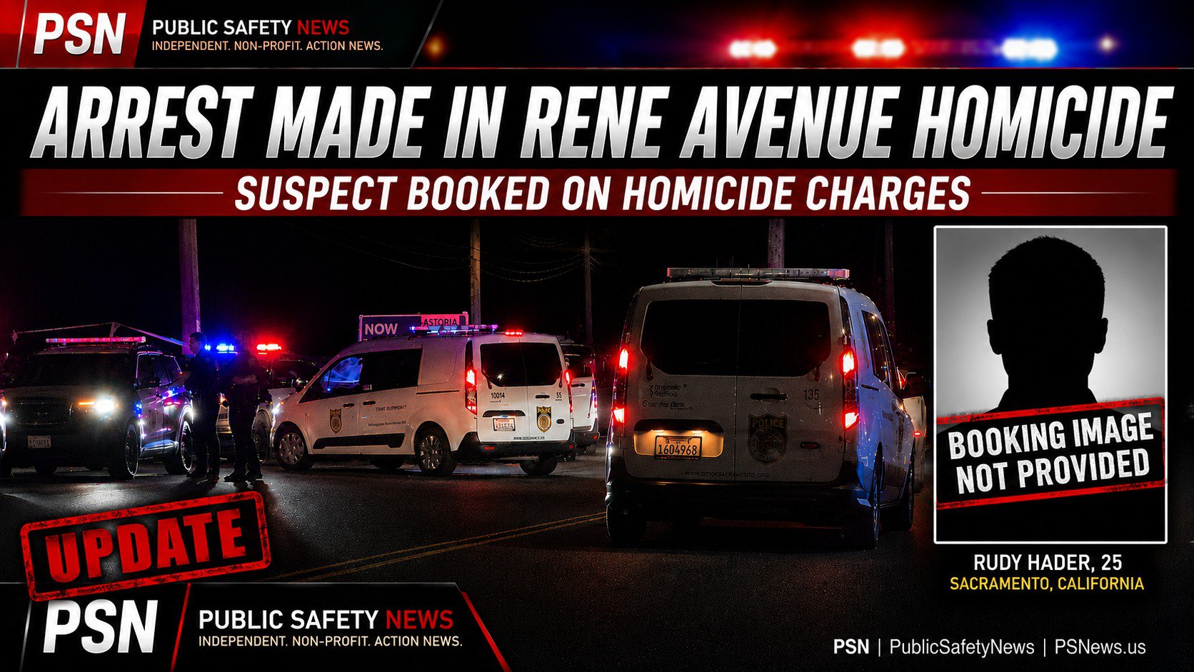 Sacramento Police Arrest Suspect in Rene Avenue Homicide Investigation cover