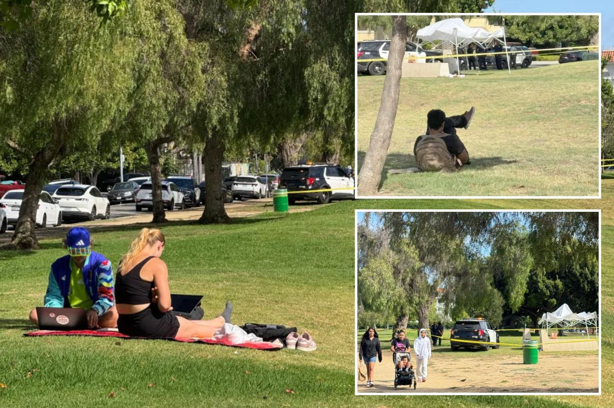 Perfect day at serene Los Angeles park hides disturbing reality