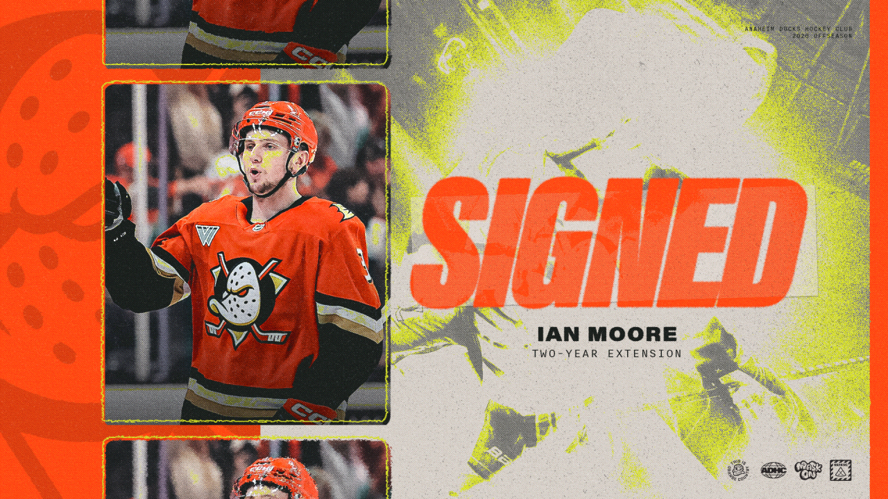 Ducks Sign Moore to Two-Year Contract Extension