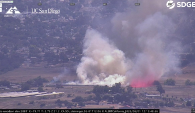 Air attack underway on brush fire burning in Ramona – NBC 7 San Diego