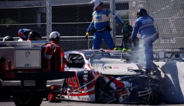 Sam Mayer breaks wall in massive restart pileup, collecting over 20 cars