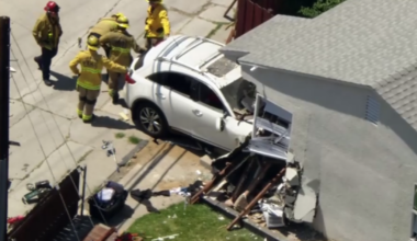 3 people in Long Beach home injured after car slams into residence