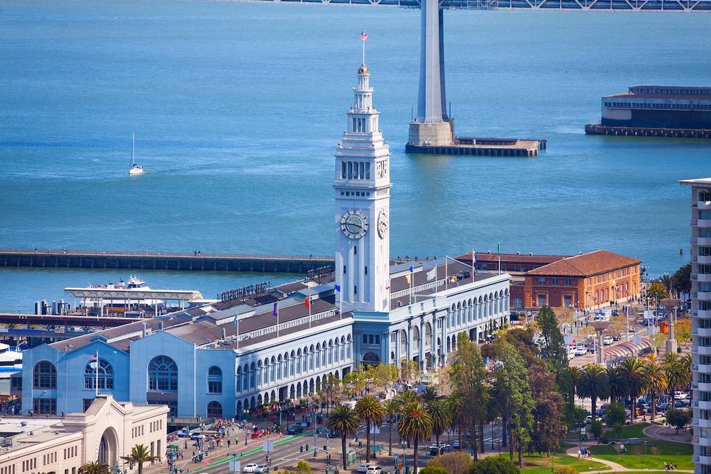 ferry building on a sunny day in SF