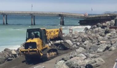 Pacifica construction crews work through weekend in effort to stabilize damaged municipal pier