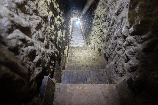 Inside the border tunnel that ends at Buy 4 Less in Otay Mesa. (U.S. Customs and Border Protection)