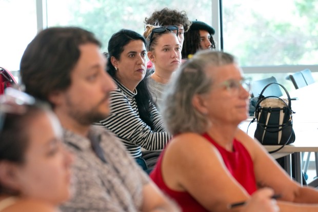 Members from the community listened as Roger Smith, the executive director for San Diego's Commission on Police Practices, spoke during a community forum about police accountability on Saturday, June 6, 2026, in San Diego, CA. (Nelvin C. Cepeda / The San Diego Union-Tribune)