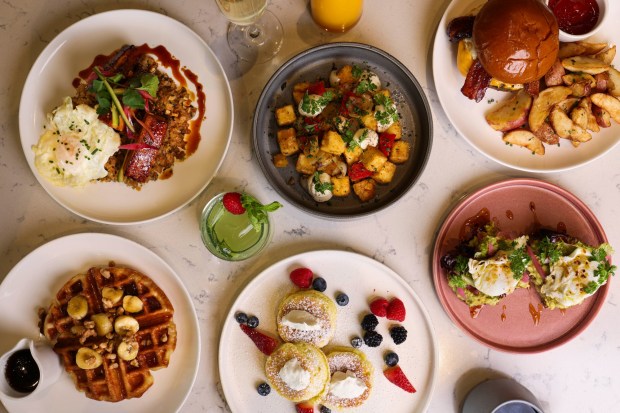 A selection of brunch items at Arlo restaurant at the Town & Country Resort in Mission Valley. (Arlo)