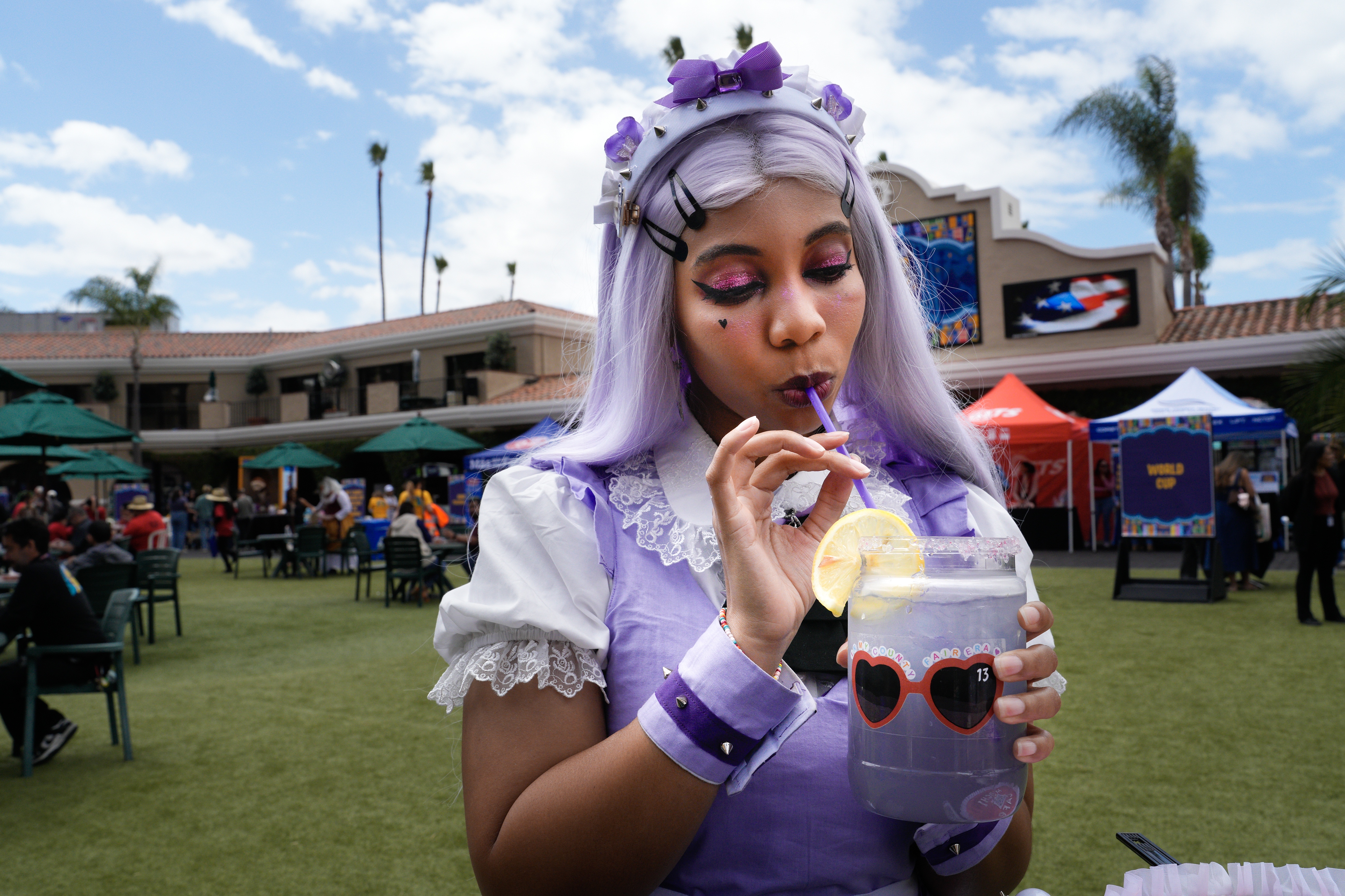 Taro Moore sampled the Lucky 13 Lavender Lemonade latte that...