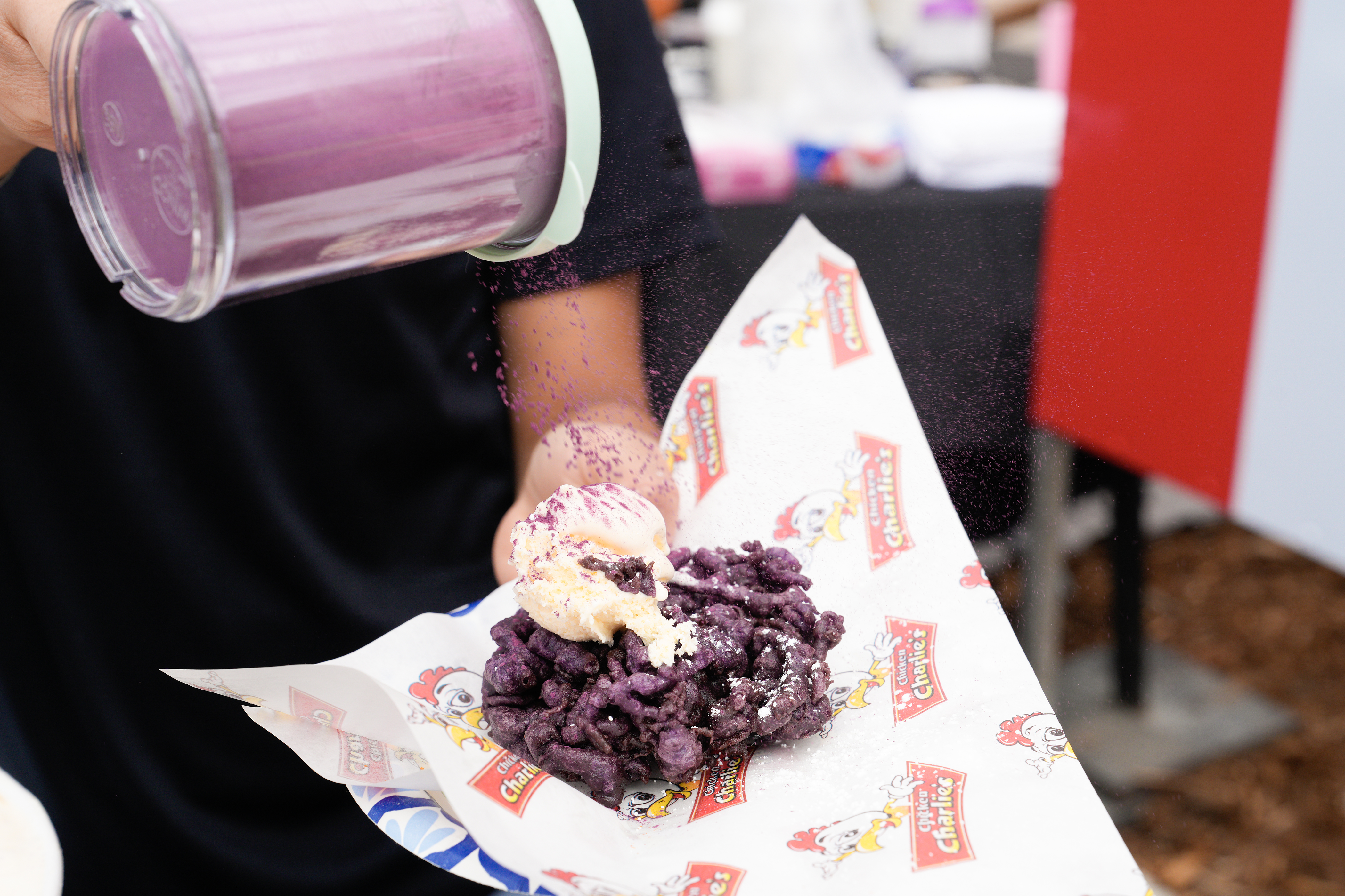 Chicken Charlie’s added the use funnel cake to their menu...