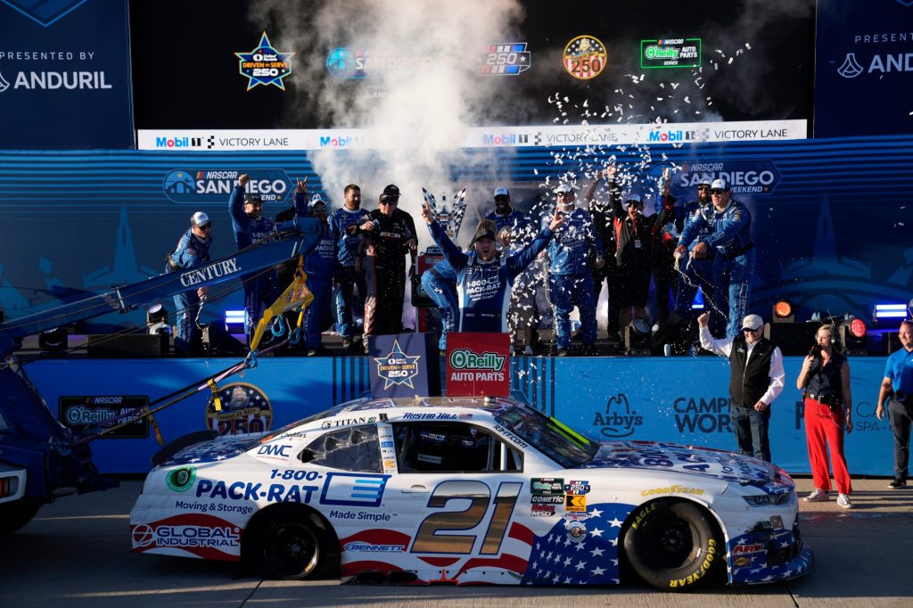 Austin Hill scores first O’Reilly Series win at Naval Base Coronado