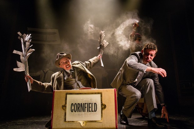 Katy Owen and Ewan Wardrop in a scene from the touring production of "North by Northwest," opening July 3 at The Old Globe. (Steve Tanner)