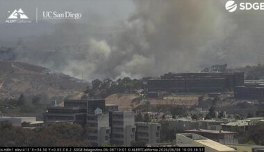 Crews battling brush fire north of Sorrento Valley