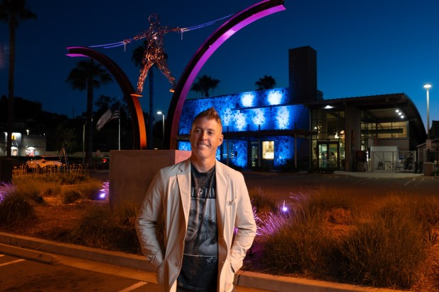 The Bonita Museum & Cultural Center (BMCC) has announced that an innovative new public artwork, Chameleon IT by acclaimed South Bay artist Michael Leaf, was recently installed at the museum. The first-of-its-kind color-changing metal sculpture will be revealed and illuminated for the first time on Saturday, May 16, from 5 p.m. to 9 p.m. (Nelvin C. Cepeda / The San Diego Union-Tribune)