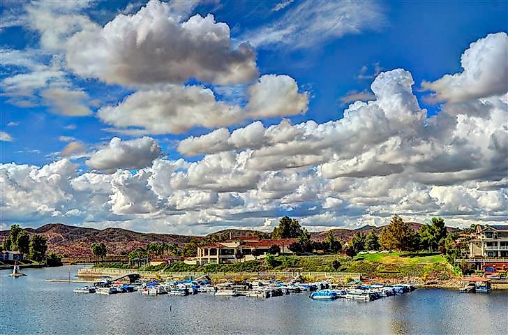 Waterfront view in Canyon Lake, California