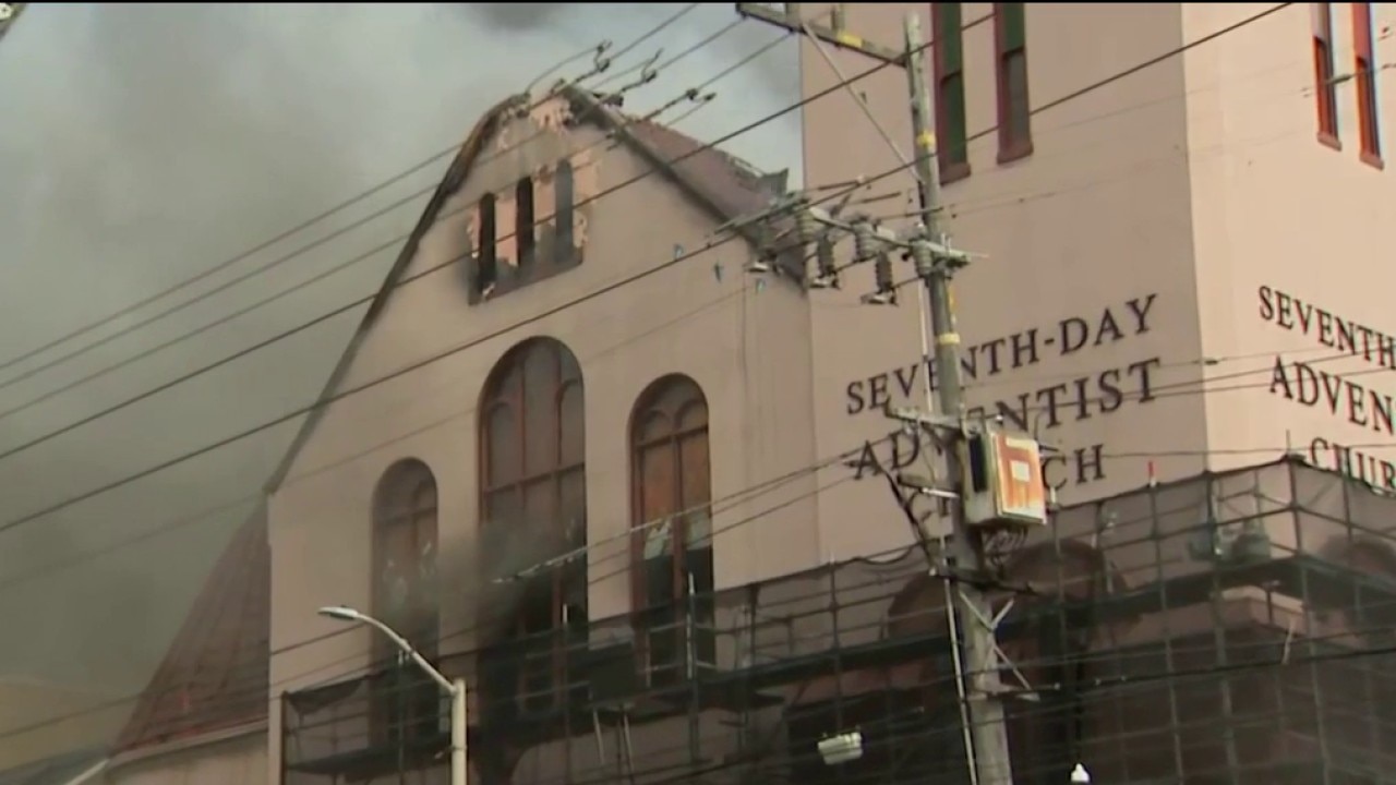 Fire rips through San Francisco church