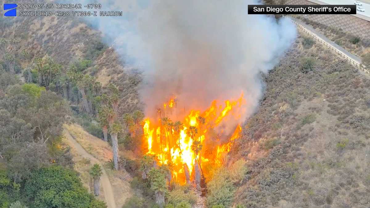 Drone tracks suspect accused of arson in California
