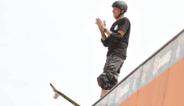 Tony Hawk attends the X-Games on July 23, 2023, at the Ventura County Fairgrounds in Ventura, Calif. (Photo by Richard Shotwell/Invision/AP)