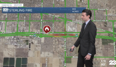 Grass fire shuts down westbound Highway 58 near Sterling