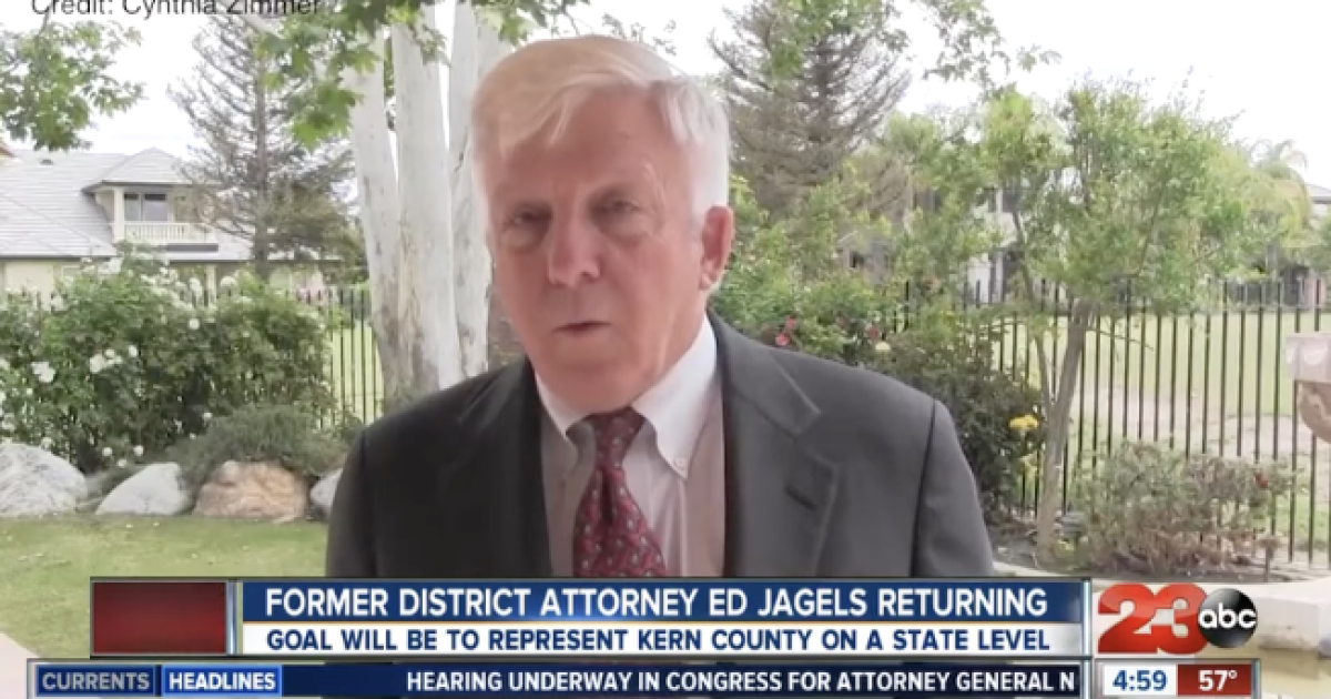 Ex-Kern County DA Ed Jagels arrested on suspicion of DUI
