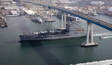 Fire breaks out on ship under construction in San Diego Bay