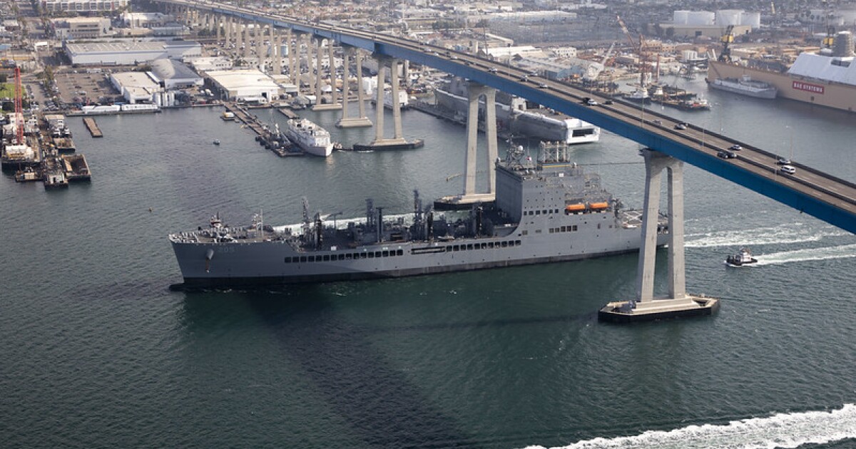 Fire breaks out on ship under construction in San Diego Bay