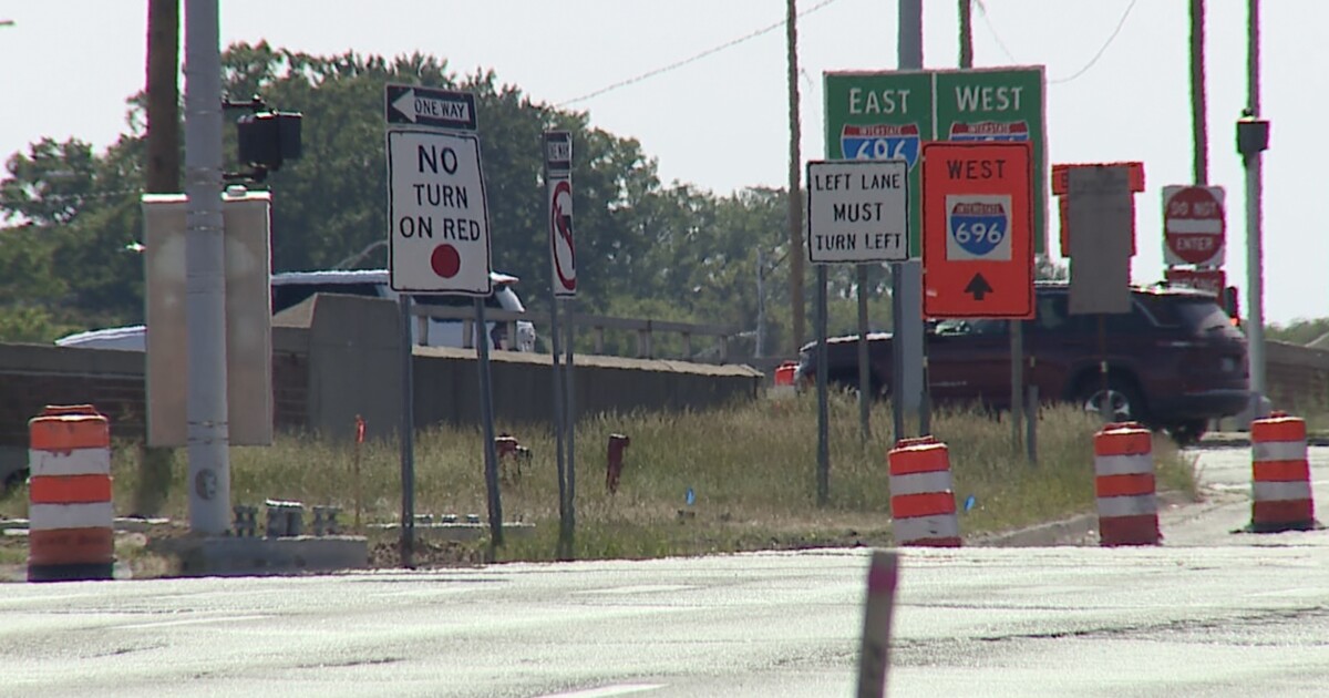 Westbound I-696 ramp closures at Woodward Avenue begin Monday in Oakland County