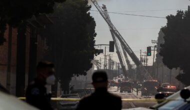 What are the smoke and health risks from the Boyle Heights fire?