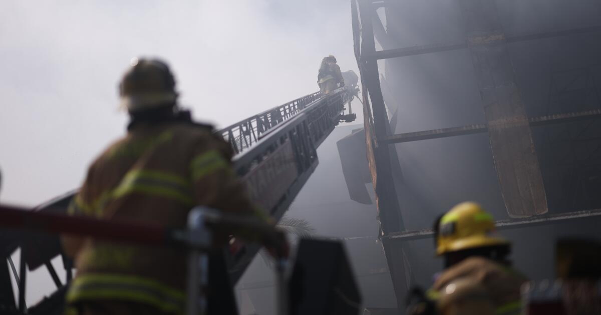 Boyle Heights warehouse fire is nearly out, fire officials say