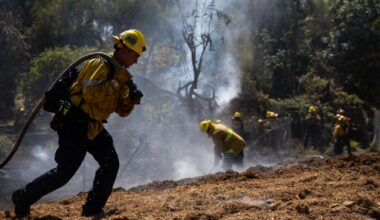 Firefighters battle blaze at South El Monte shooting range