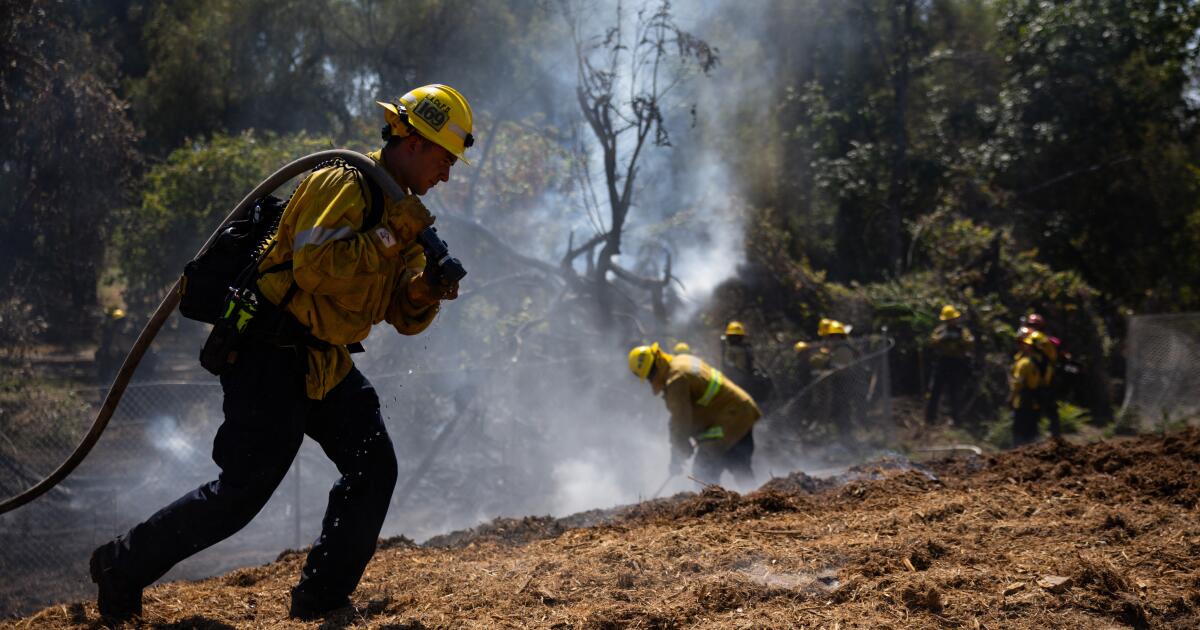 Firefighters battle blaze at South El Monte shooting range