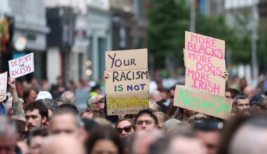 Thousands rally in Belfast to condemn racism, anti-immigrant rioting