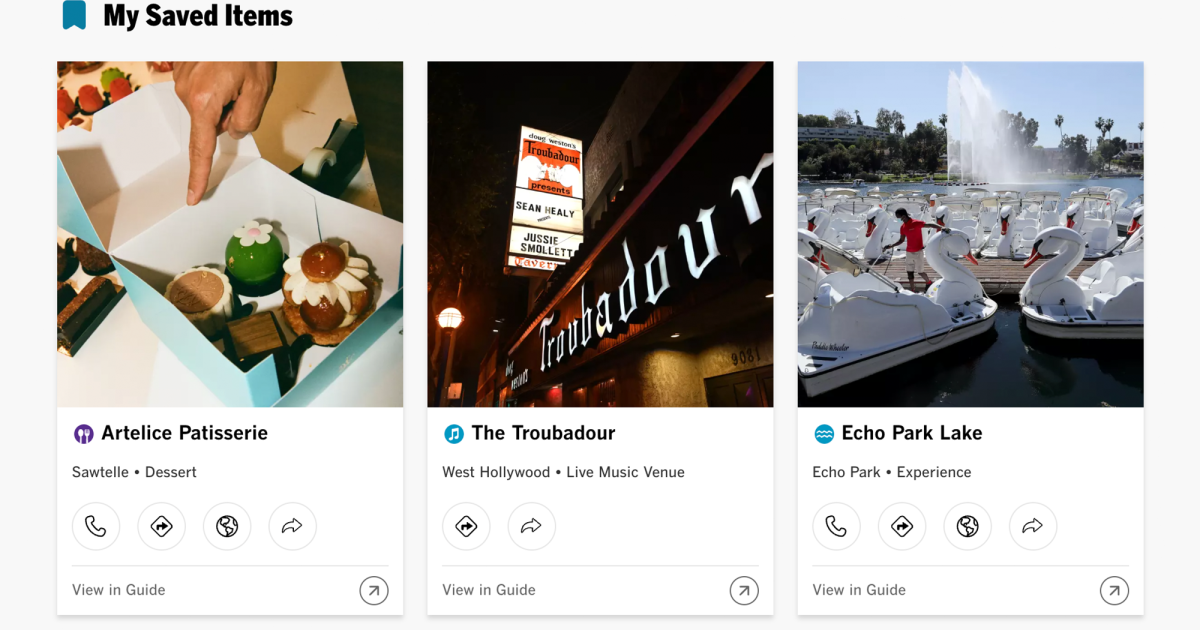 New L.A. Times feature: Save our expert recs for your next adventure