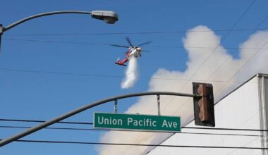 Boyle Heights fire continues spewing caustic smoke across region
