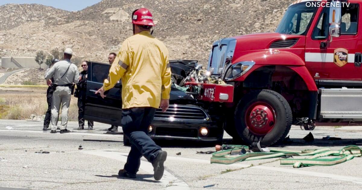 Two, including 10-year-old, dead in collision with speeding fire truck