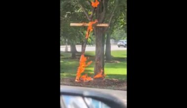 Burning cross in Chicago park shocks residents