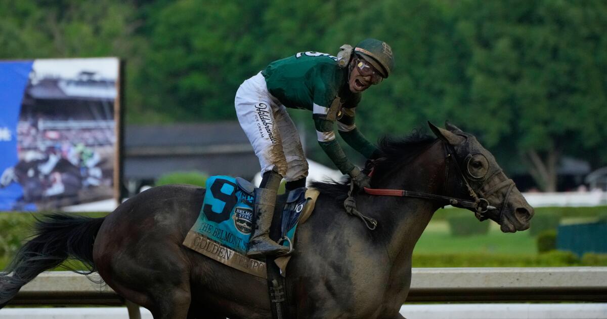 Kentucky Derby winner Golden Tempo wins 2026 Belmont Stakes