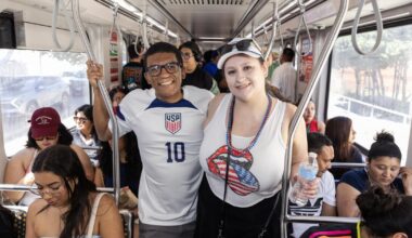 Passengers ride L.A. Metro in droves as World Cup mania sweeps SoCal