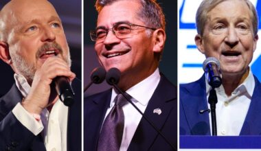 Hilton and Becerra lead California governor's race; Steyer faces elimination