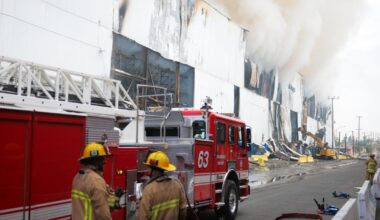Boyle Heights fire expected to keep burning for days amid air quality warnings, schools relocating activities