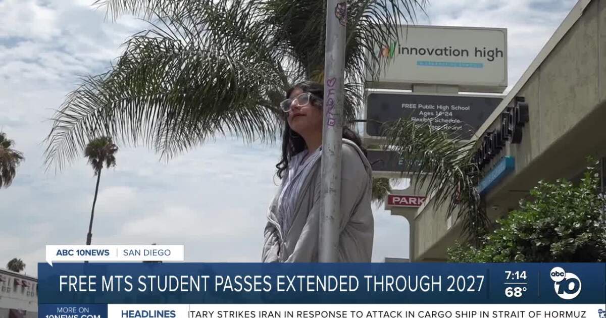 Free student MTS passes program extended through 2027