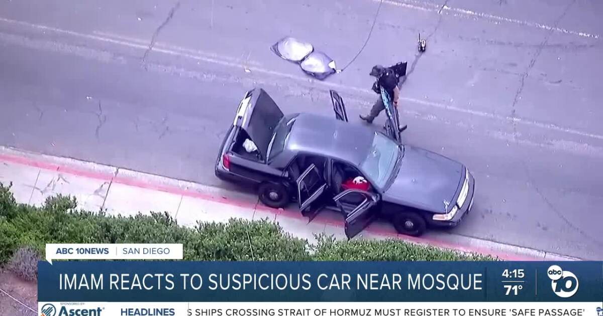 Imam speaks out after suspicious car stopped near mosque