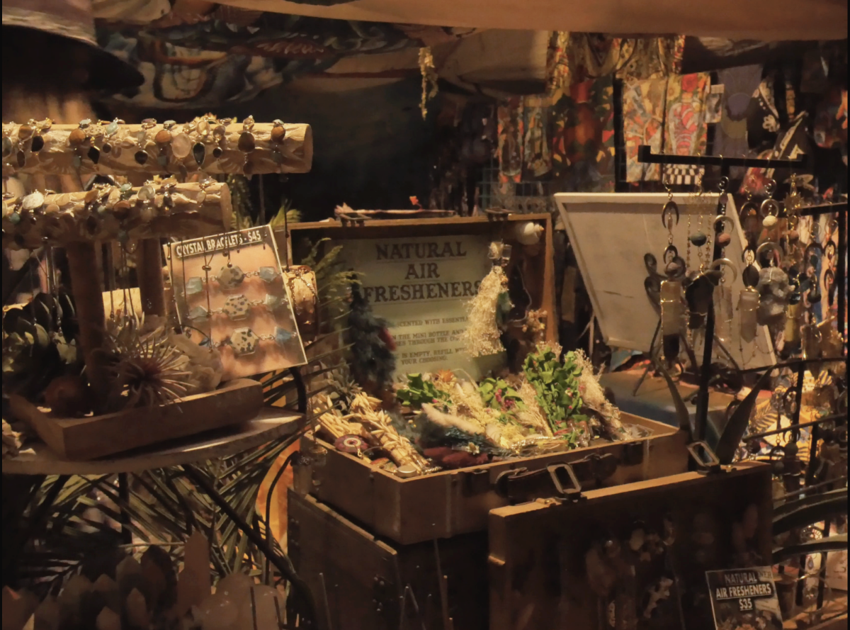 Jewelry, crystals and other things sold at the Enlighten Clothing Co. pop-up.