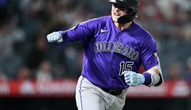 Goodman's 3-run homer and Rumfield's sac fly help Rockies rally for 9-8 win over Angels