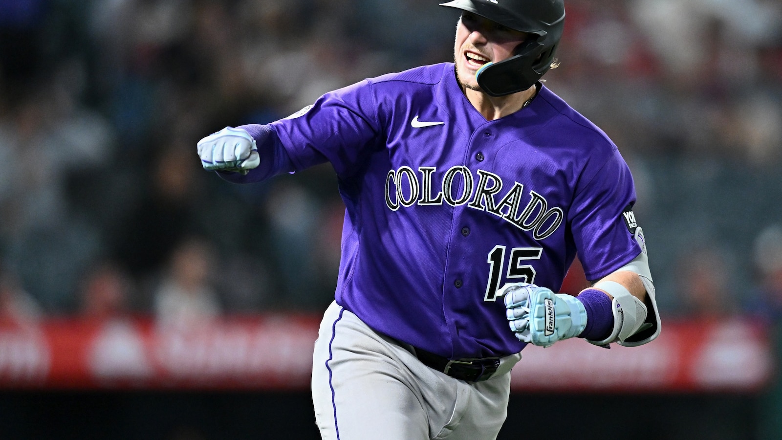 Goodman's 3-run homer and Rumfield's sac fly help Rockies rally for 9-8 win over Angels