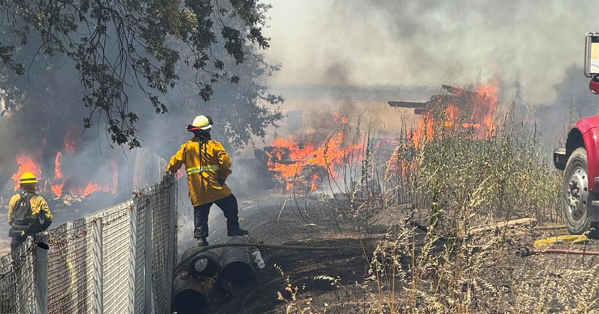 Woodland firefighters battling grass fires along Highway 113